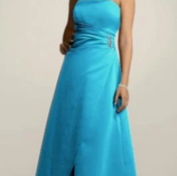 David's Bridal Gown Size 14 Color Pool - Picture 2 of 7